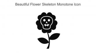 Beautiful Flower Skeleton Monotone Icon In Powerpoint Pptx Png And Editable Eps Format