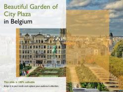 Beautiful garden of city plaza in belgium
