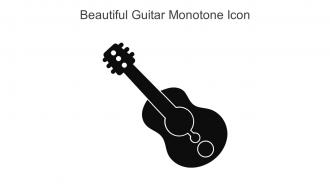 Beautiful Guitar Monotone Icon In Powerpoint Pptx Png And Editable Eps Format