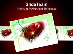 Beautiful heart theme card to show love powerpoint templates ppt themes and graphics 0513