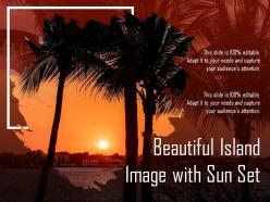 Beautiful island image with sunset