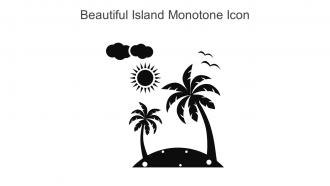 Beautiful Island Monotone Icon In Powerpoint Pptx Png And Editable Eps Format