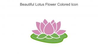 Beautiful Lotus Flower Colored Icon In Powerpoint Pptx Png And Editable Eps Format