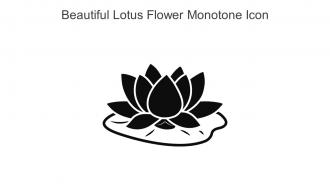 Beautiful Lotus Flower Monotone Icon In Powerpoint Pptx Png And Editable Eps Format