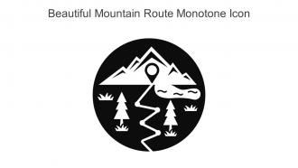 Beautiful Mountain Route Monotone Icon In Powerpoint Pptx Png And Editable Eps Format