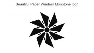 Beautiful Paper Windmill Monotone Icon In Powerpoint Pptx Png And Editable Eps Format