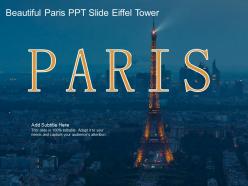 Beautiful paris ppt slide eiffel tower
