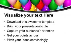 Beautiful party balloons celebration powerpoint templates ppt themes and graphics 0213