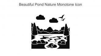 Beautiful Pond Nature Monotone Icon In Powerpoint Pptx Png And Editable Eps Format