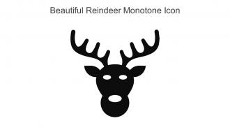 Beautiful Reindeer Monotone Icon In Powerpoint Pptx Png And Editable Eps Format
