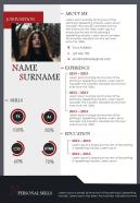 Beautiful resume template powerpoint cv a4 size template
