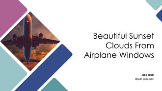Beautiful Sunset Clouds From Airplane Windows PPT Summary AT