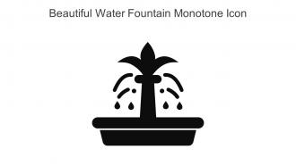 Beautiful Water Fountain Monotone Icon In Powerpoint Pptx Png And Editable Eps Format