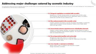 Beauty And Cosmetic Business Addressing Major Challenges Catered By Cosmetic Industry BP SS