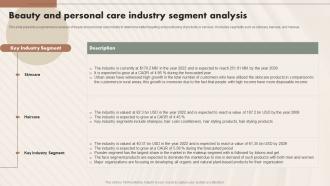 Beauty And Personal Care Industry Segment Analysis Beauty And Personal Care IR SS