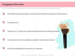 Beauty and personal care product pitch deck ppt template