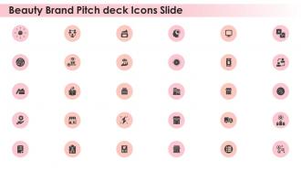 Beauty brand pitch deck icons slide