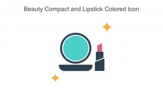 Beauty Compact And Lipstick Colored Icon In Powerpoint Pptx Png And Editable Eps Format