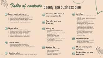 Beauty Spa Business Plan Powerpoint Presentation Slides Editable Interactive