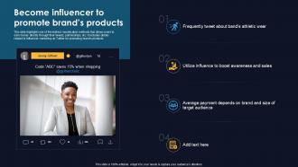 Become Influencer To Promote Brands Products Mastering Twitter Monetization Ppt Powerpoint