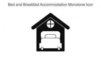 Bed And Breakfast Accommodation Monotone Icon In Powerpoint Pptx Png And Editable Eps Format