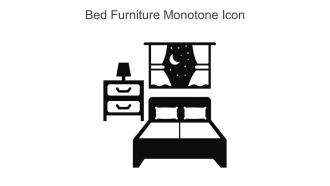Bed Furniture Monotone Icon In Powerpoint Pptx Png And Editable Eps Format