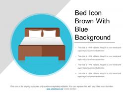 Bed icon brown with blue background