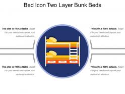 Bed icon two layer bunk beds