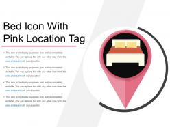 Bed icon with pink location tag