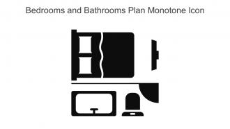 Bedrooms And Bathrooms Plan Monotone Icon In Powerpoint Pptx Png And Editable Eps Format