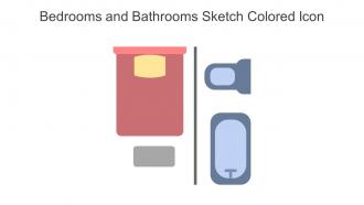Bedrooms And Bathrooms Sketch Colored Icon In Powerpoint Pptx Png And Editable Eps Format