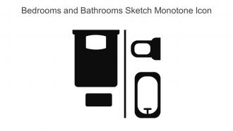 Bedrooms And Bathrooms Sketch Monotone Icon In Powerpoint Pptx Png And Editable Eps Format
