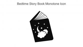 Bedtime Story Book Monotone Icon In Powerpoint Pptx Png And Editable Eps Format