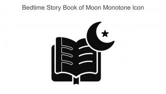 Bedtime Story Book Of Moon Monotone Icon In Powerpoint Pptx Png And Editable Eps Format
