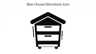 Bee House Monotone Icon In Powerpoint Pptx Png And Editable Eps Format