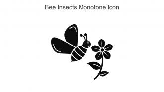 Bee Insects Monotone Icon In Powerpoint Pptx Png And Editable Eps Format
