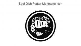 Beef Dish Platter Monotone Icon In Powerpoint Pptx Png And Editable Eps Format