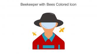 Beekeeper With Bees Colored Icon In Powerpoint Pptx Png And Editable Eps Format