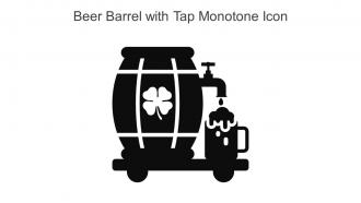 Beer Barrel With Tap Monotone Icon In Powerpoint Pptx Png And Editable Eps Format