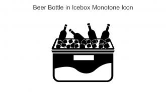 Beer Bottle In Icebox Monotone Icon In Powerpoint Pptx Png And Editable Eps Format