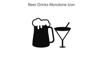 Beer Drinks Monotone Icon In Powerpoint Pptx Png And Editable Eps Format