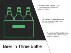 Beer in three bottle