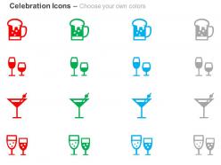 Beer mug glasses drink party ppt icons graphics