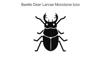Beetle Dear Larvae Monotone Icon In Powerpoint Pptx Png And Editable Eps Format