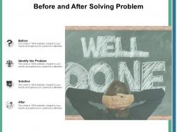 Before and after business growth financial ratios process comparison solving problem technology
