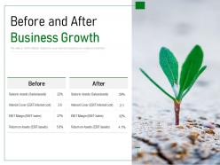 Before and after business growth
