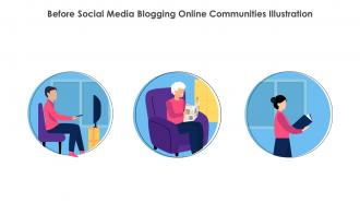 Before Social Media Blogging Online Communities Illustration