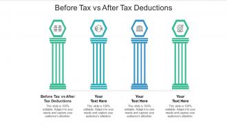 Before tax vs after tax deductions ppt powerpoint presentation infographics backgrounds cpb