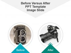 Before versus after ppt template image slide
