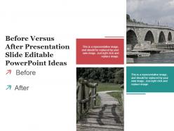 Before versus after presentation slide editable powerpoint ideas